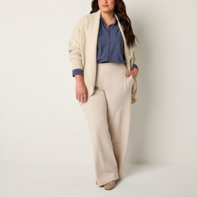 Stylus Plus Womens Long Sleeve Open Front Cardigan