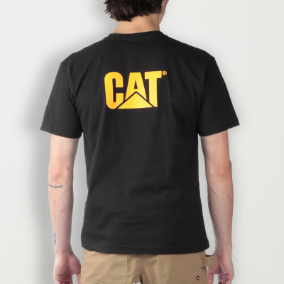 CAT Logo Mens Crew Neck Short Sleeve Pocket T-Shirt