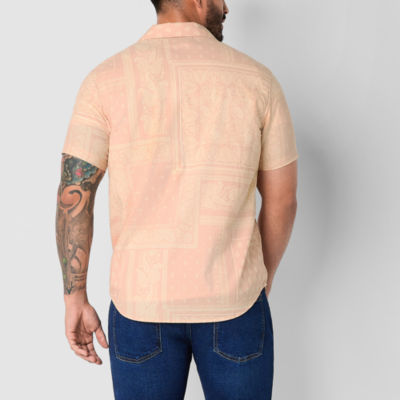 Frye and Co. Seersucker Mens Regular Fit Short Sleeve Button-Down Shirt