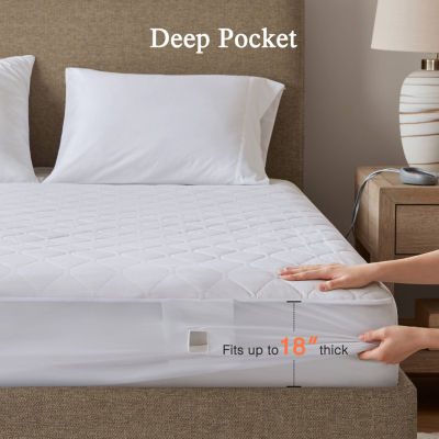 Beautyrest™ Cotton Blend Heated Electric Mattress Pad-5 Heat Settings 10hr Auto off