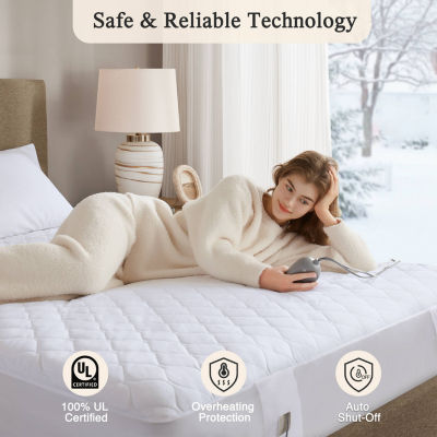 Beautyrest™ Cotton Blend Heated Electric Mattress Pad-5 Heat Settings 10hr Auto off