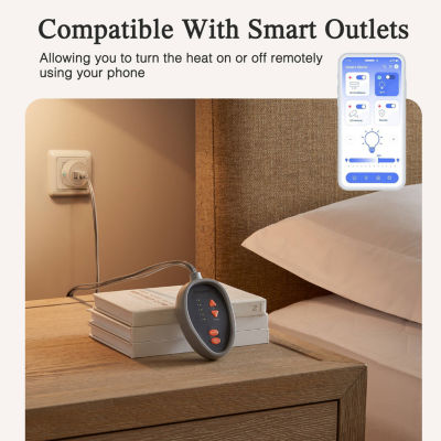 Beautyrest™ Cotton Blend Heated Electric Mattress Pad-5 Heat Settings 10hr Auto off