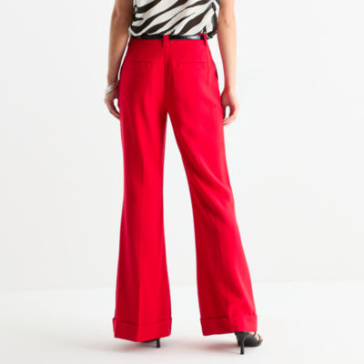 Worthington-Tall Womens Regular Fit Wide Leg Trouser
