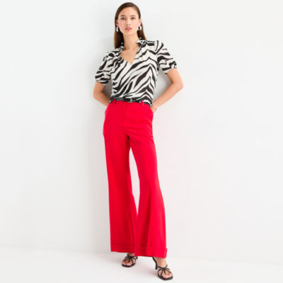 Worthington-Tall Womens Regular Fit Wide Leg Trouser