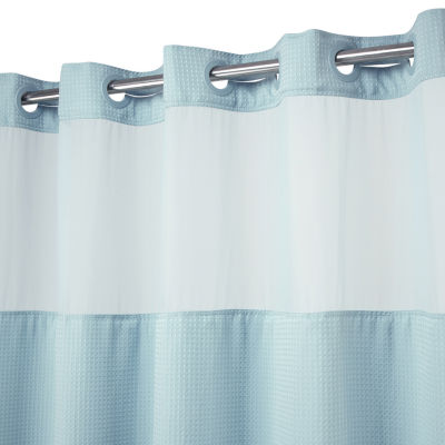 Awesome Home™ No Hook Waffle Snap-In Liner Shower Curtain