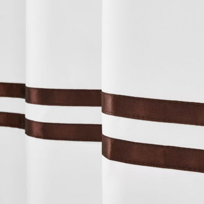 Awesome Home™ No Hook Stripe Snap-In Liner Shower Curtain
