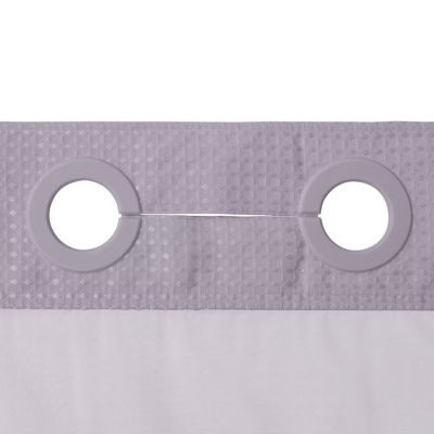 Awesome Home™ No Hook Waffle Snap-In Liner Shower Curtain