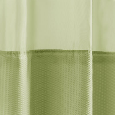 Awesome Home™ No Hook Embossed Snap-In Liner Shower Curtain