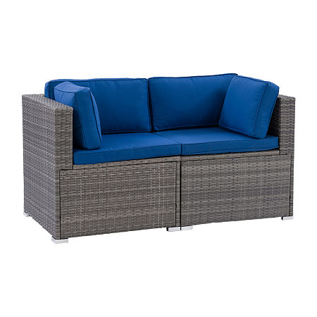 Parksville Collection Patio Loveseat, One Size, Blue