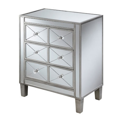 BettyB Living Room Collection 3-Drawer Mirrored End Table - JCPenney