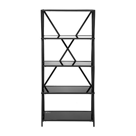 Winside Home Office Collection 5-Shelf Bookcase, One Size, Black