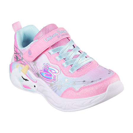 Skechers Girls Unicorn Dreams Wishful Magic Sneakers, 2 Medium, Pink