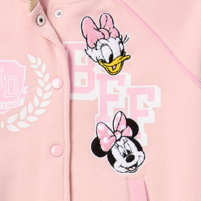 Disney Collection Little & Big Girls Minnie Mouse Lightweight Bomber Jacket