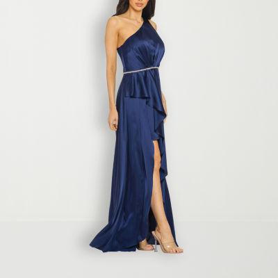 Premier Amour One Shoulder Sleeveless Evening Gown