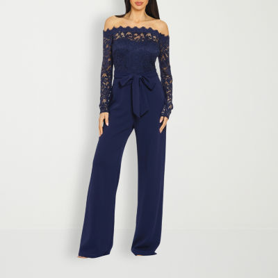 Premier Amour Off the Shoulder Long Sleeve Jumpsuit - JCPenney
