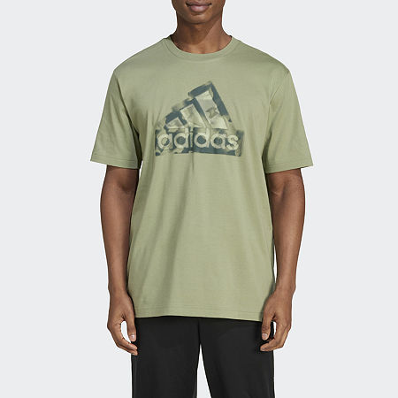 adidas Mens Crew Neck Short Sleeve Graphic T-Shirt, Xx-large, Green