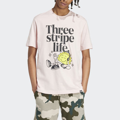 adidas Mens Crew Neck Short Sleeve Graphic T-Shirt