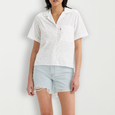 Levi's Joyce Ss Womens Short Sleeve Regular Fit Button-Down Shirt