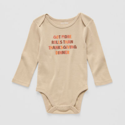 Okie Dokie Baby Girls Round Neck Long Sleeve Bodysuit