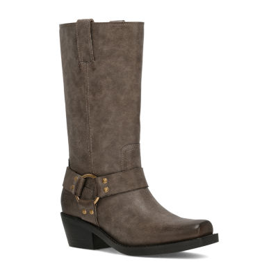 Frye and Co. Womens Lorrie Stacked Heel Motorcycle Boots