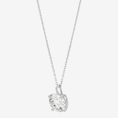 (Si2 / H-I) Womens 3 CT. T.W. Lab Grown White Diamond 14K Gold Round 18 Inch Pendant Necklace