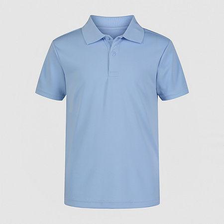 IZOD Little & Big Boys Short Sleeve Wrinkle Resistant Moisture Wicking Polo Shirt, X-large, Blue