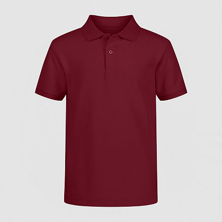 IZOD Pique Little & Big Boys Short Sleeve Stretch Polo Shirt, Medium Husky, Red