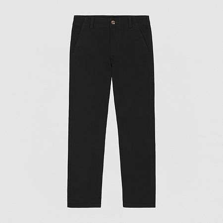 IZOD Little & Big Boys Straight Flat Front Pant, 20, Black