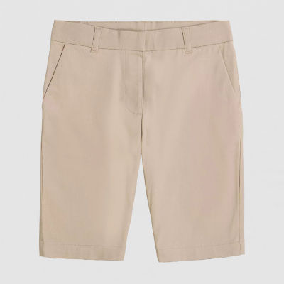 IZOD Little & Big Girls Adaptive Stretch Fabric Adjustable Waist Bermuda Short