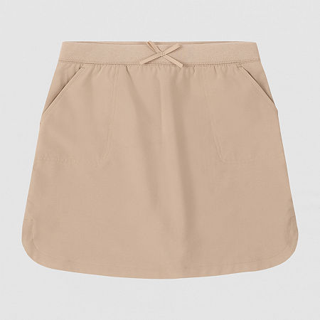 IZOD Little & Big Girls Performance Skort Scooter Skirt, 6, Beige