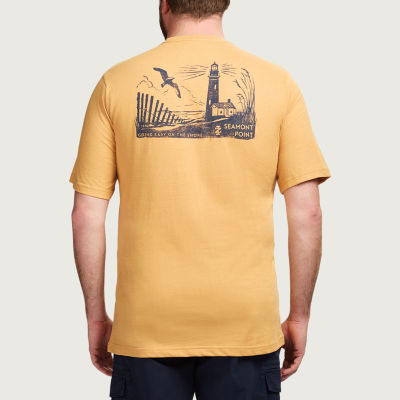 IZOD Saltwater Mens Crew Neck Short Sleeve Regular Fit Big and Tall Graphic T-Shirt