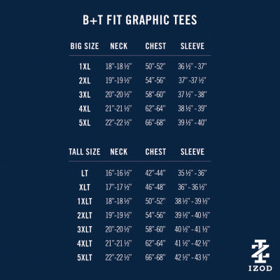 IZOD Saltwater Mens Crew Neck Short Sleeve Regular Fit Big and Tall Graphic T-Shirt