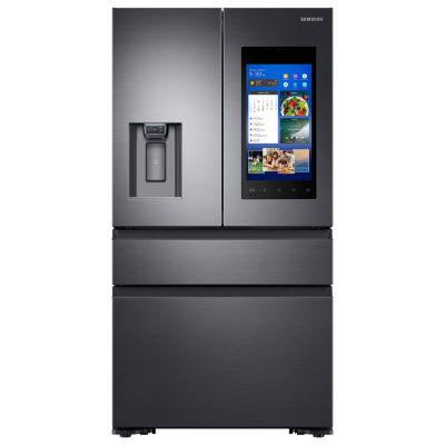 Samsung 22 cu. ft. Capacity Counter Depth 4-Door French Door Refrigerator with Family Hub™ Recessed Handles