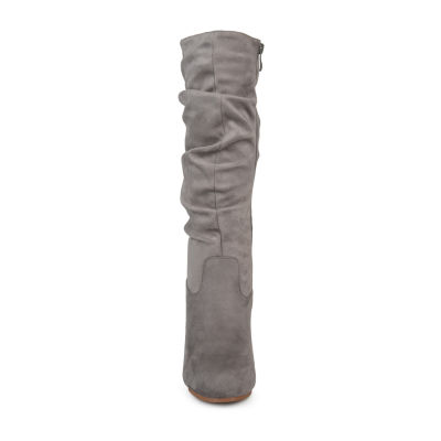 Journee Collection Womens Haze-Wc Wide Calf Wedge Heel Dress Boots