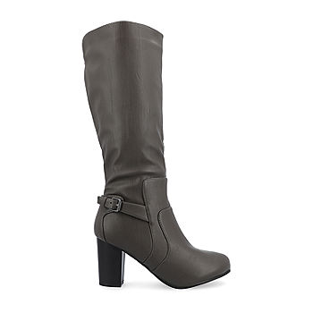 Journee Collection Womens Therese Extra Wide Calf Stacked Heel Riding Boots  - JCPenney