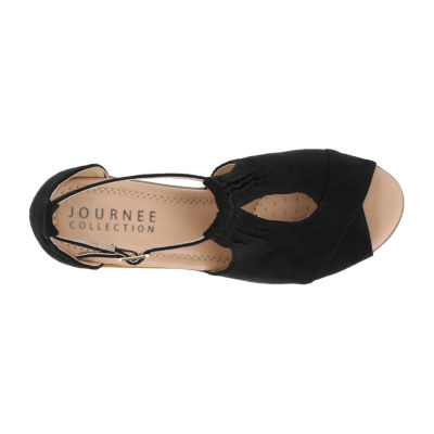 Journee Collection Womens Kedzie Wedge Sandals - JCPenney