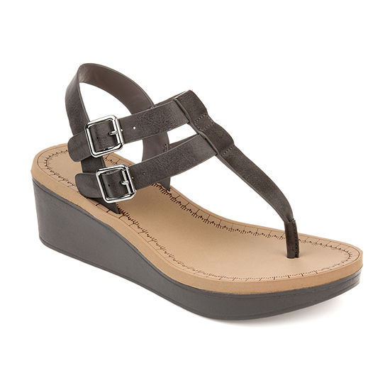 Journee Collection Womens Bianca Wedge Sandals - JCPenney