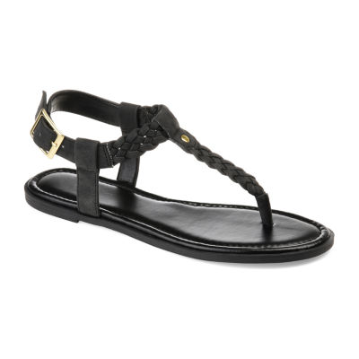 Journee Collection Womens Genevive Ankle Strap Flat Sandals