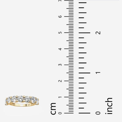 Diamonart 2.5MM 3 1/2 CT. T.W White Cubic Zirconia 14K Gold Over Silver Band