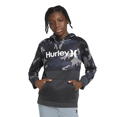 Hurley Big Boys Dri-Fit Hoodie, X-large (18-20), Gray