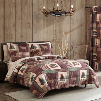 Beatrice Home Fashions Cozy Cabin 7 pc. Complete Bedding Set with