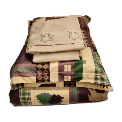 Beatrice Home Fashions Cozy Cabin 7 pc. Complete Bedding Set with