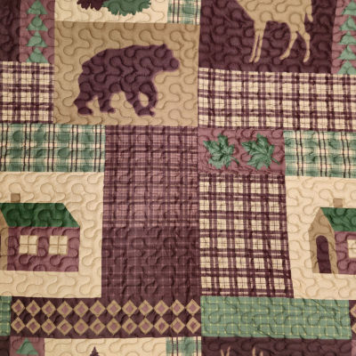 Beatrice Home Fashions Cozy Cabin Quilt Set