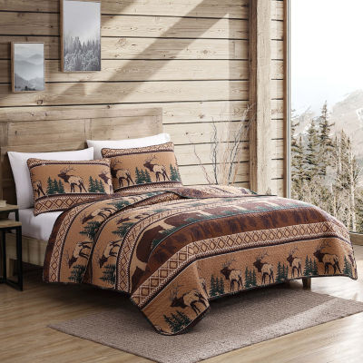 Beatrice Home Fashions Bear Mountain Quilt Set