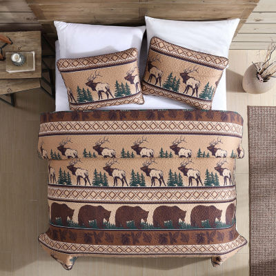 Beatrice Home Fashions Bear Mountain Quilt Set