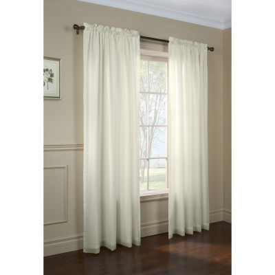 Rhapsody Lined Energy Saving Light-Filtering Rod Pocket Single Curtain Panel