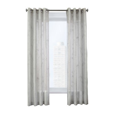 Triston Sheer Grommet Top Single Curtain Panel