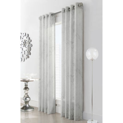 Triston Sheer Grommet Top Single Curtain Panel