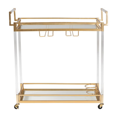 Savannah Metal-Top Serving Cart