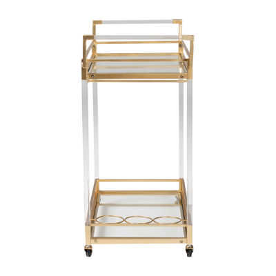 Savannah Metal-Top Serving Cart